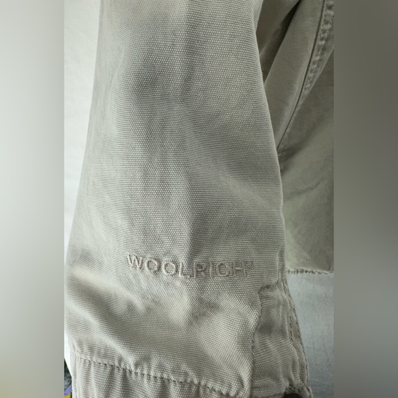Woolrich Barn Chore Jacket Coat Removable Fleece Lined Tan Khaki Mens XL Spot - Picture 9 of 12